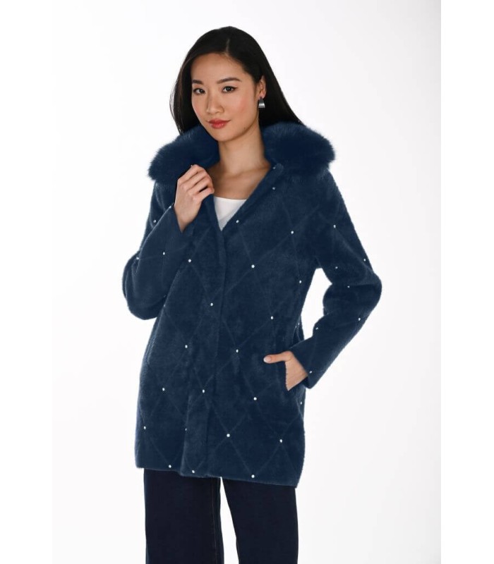 Chaqueta Marino Punto Frank Lyman Mujer
