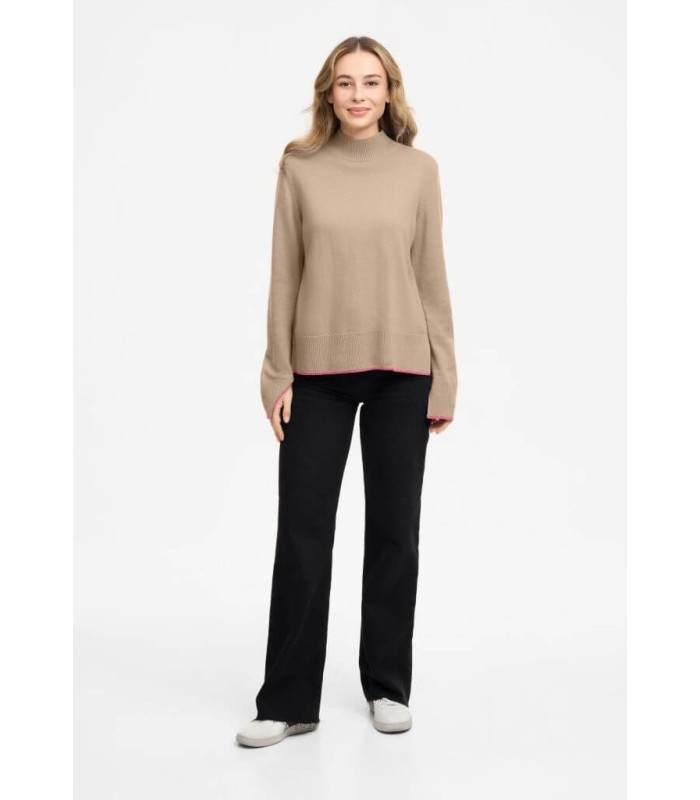 Suéter Beige Contraste Rosa Frieda Freddies Mujer