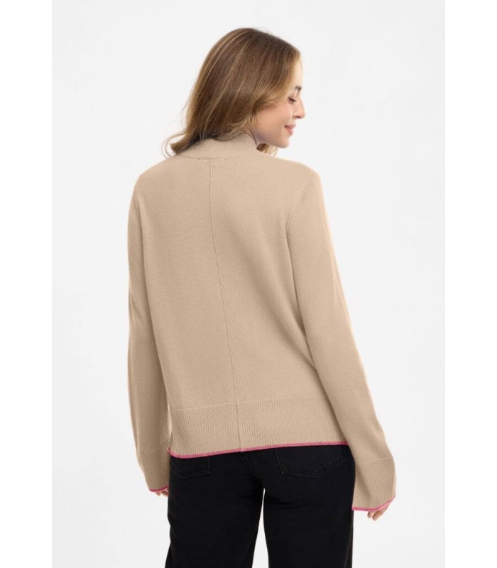 Suéter Beige Contraste Rosa Frieda Freddies Mujer
