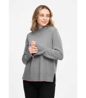 Suéter Gris Contraste Rosa Frieda Freddies Mujer