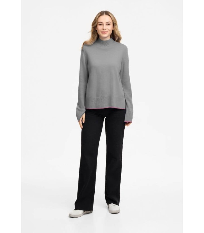 Suéter Gris Contraste Rosa Frieda Freddies Mujer
