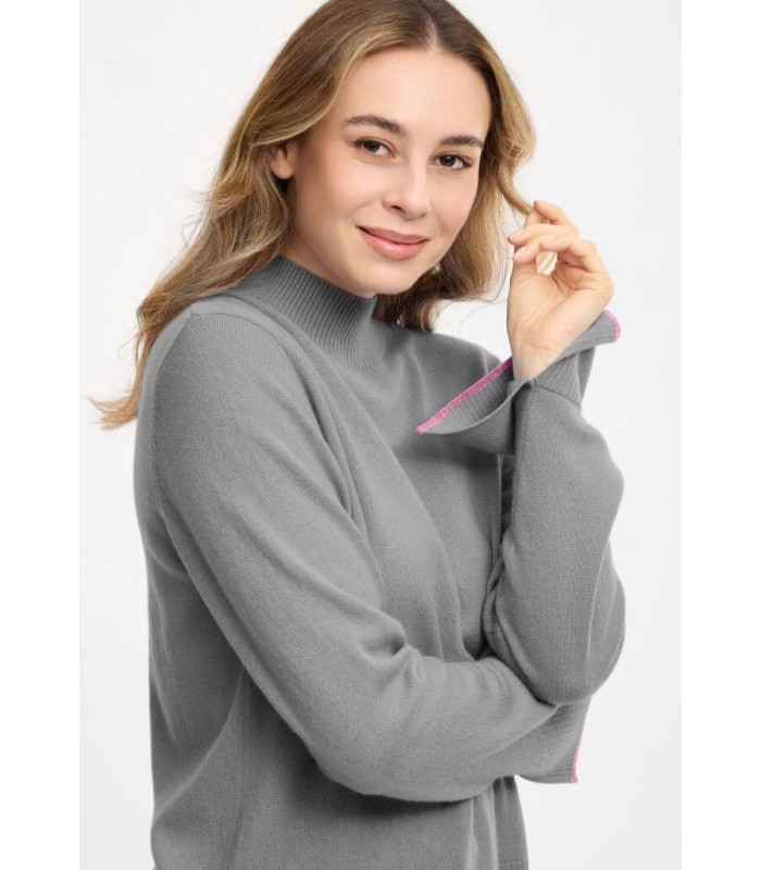 Suéter Gris Contraste Rosa Frieda Freddies Mujer