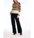 Suéter Rayas Camel Leo&ugo Mujer