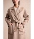 Abrigo Beige Tachuelas Leo&ugo Mujer