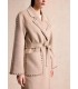Abrigo Beige Tachuelas Leo&ugo Mujer
