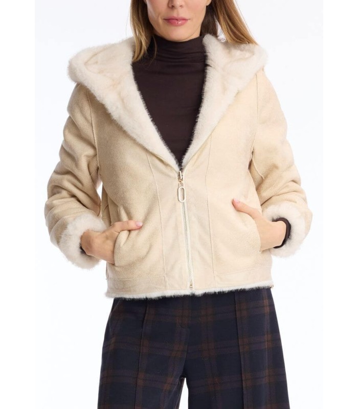 Chaqueta Cruda Pelo Leo&ugo Mujer
