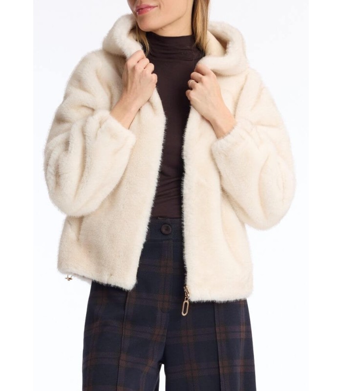 Chaqueta Cruda Pelo Leo&ugo Mujer