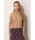 Suéter Camel Pedrería Catnoir Mujer