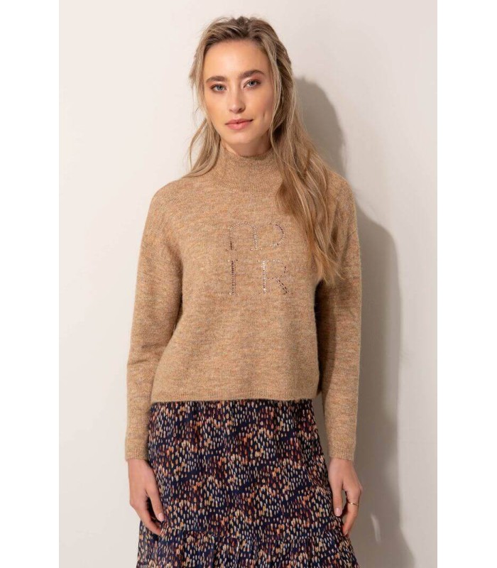 Suéter Camel Pedrería Catnoir Mujer