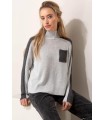 Suéter Gris Bolsillo Catnoir Mujer