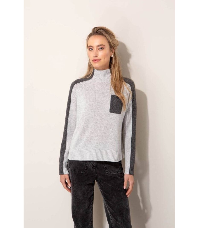 Suéter Gris Bolsillo Catnoir Mujer