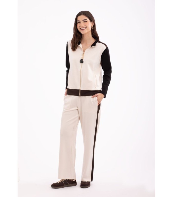 Chaqueta Chándal Beige Anna Mora Mujer