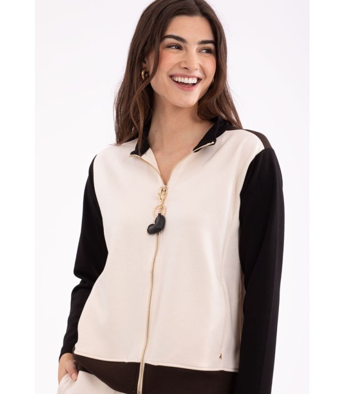 Chaqueta Chándal Beige Anna Mora Mujer