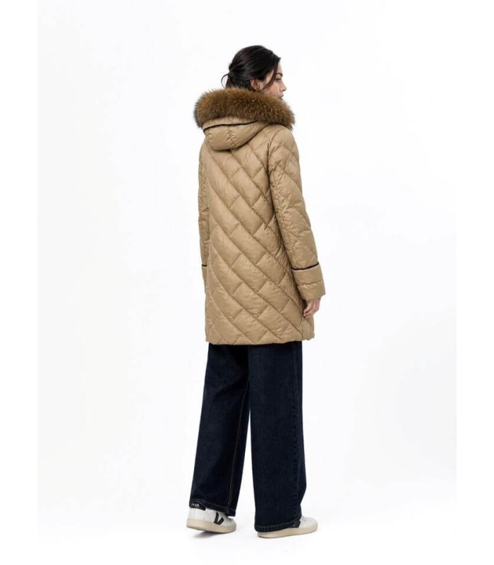 Parka Camel Midi Donjaz Mujer