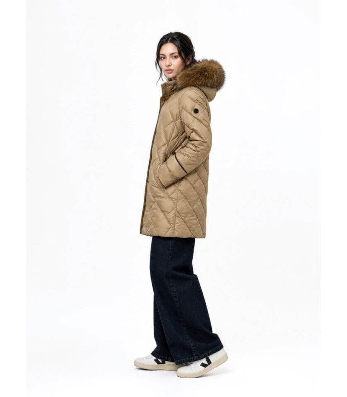Parka Camel Midi Donjaz Mujer