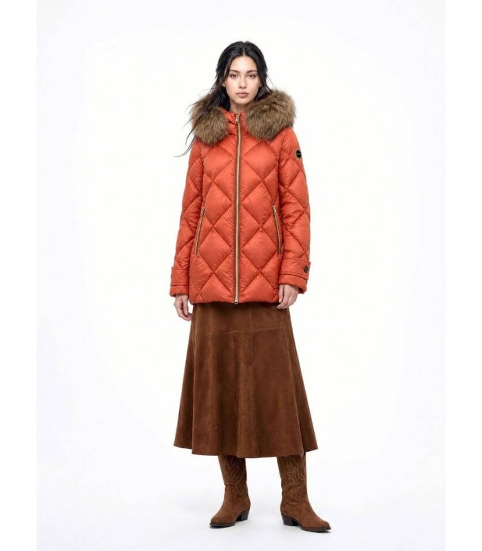 Parka Naranja Acolchada Donjaz Mujer