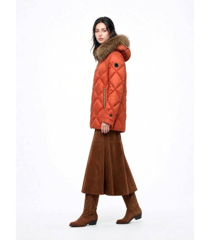 Parka Naranja Acolchada Donjaz Mujer
