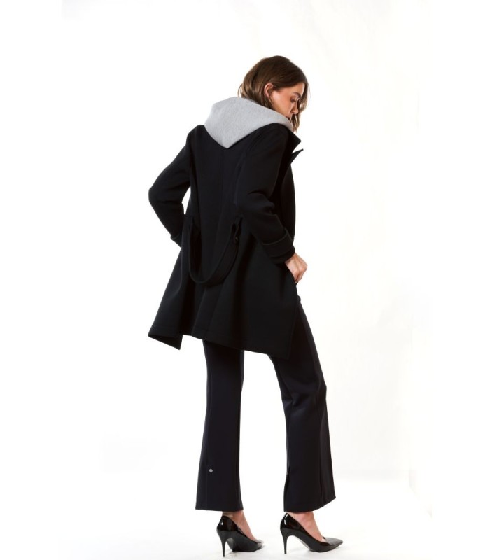 Abrigo Negro Neopreno Civit Mujer