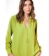 Camisa Verde Seda Civit Mujer