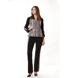 Pantalón Negro Banda Manchas Civit Mujer