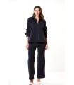 Chaqueta Marino Punto Bolsillos Civit Mujer