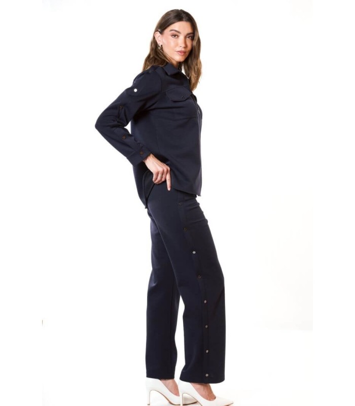 Pantalón Marino Punto Tachuelas Civit Mujer