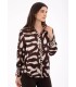 Camisa Estampada Animal Print Anna Mora Mujer