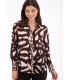 Camisa Estampada Animal Print Anna Mora Mujer