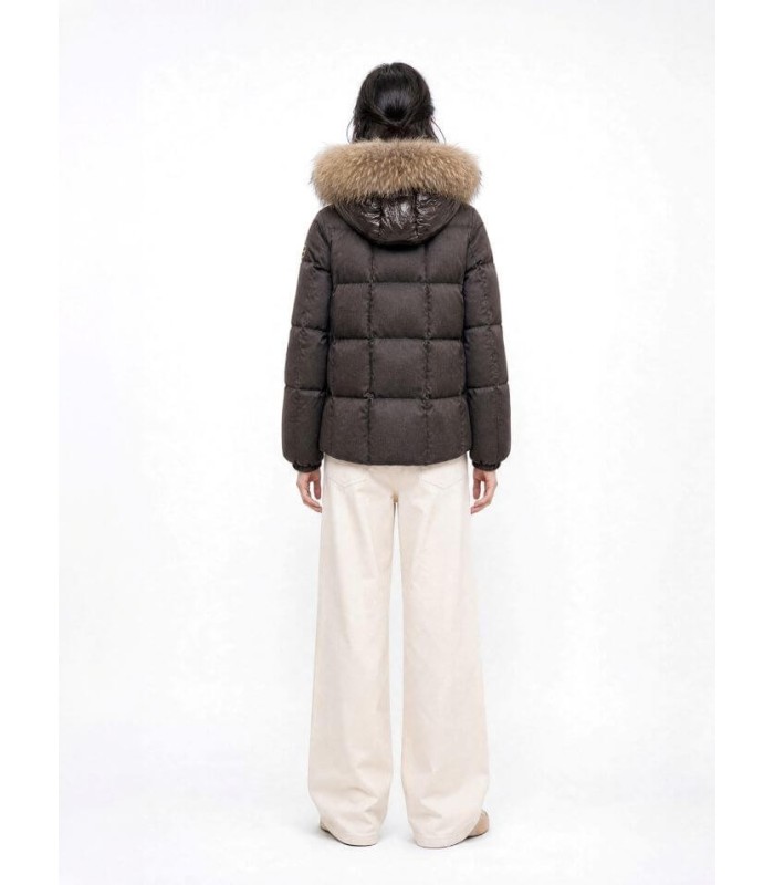 Parka Marrón Capucha Pelo Donjaz Mujer