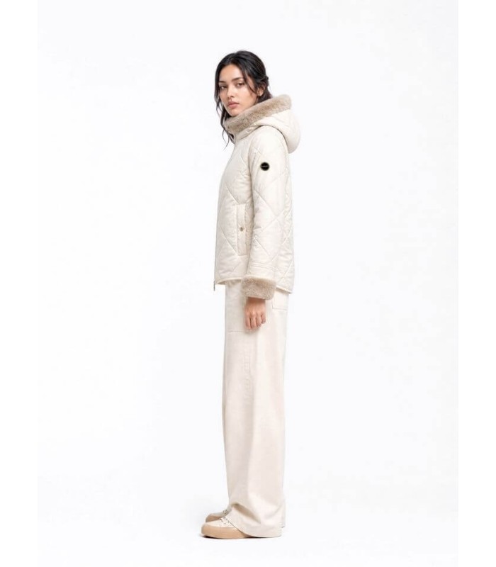 Parka Blanca Guateada Donjaz Mujer