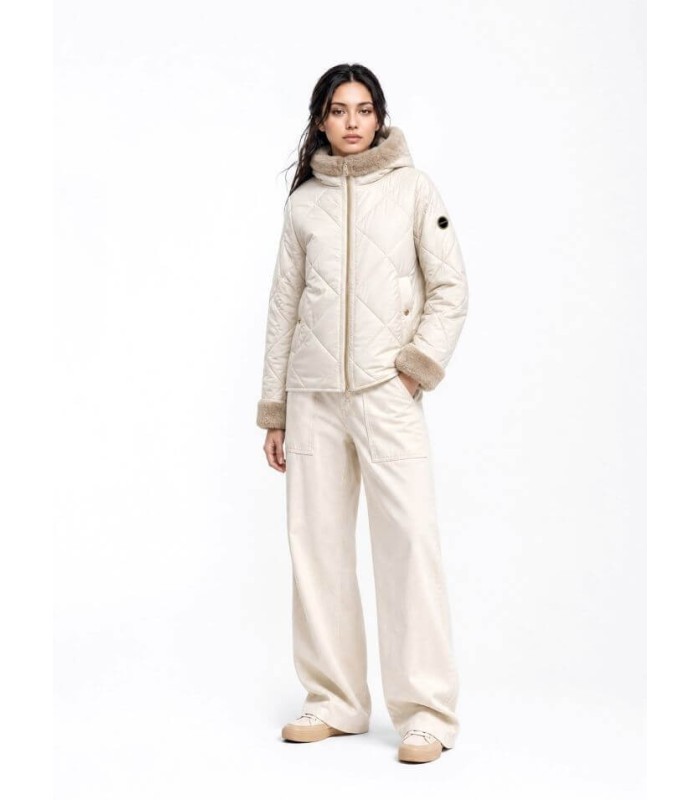 Parka Blanca Guateada Donjaz Mujer