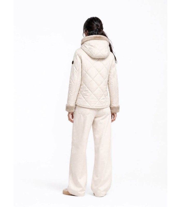 Parka Blanca Guateada Donjaz Mujer