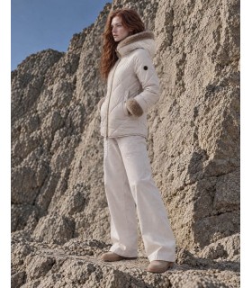 Parka Blanca Guateada Donjaz Mujer