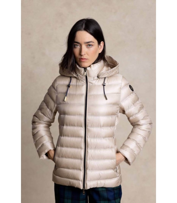 Plumífero Beige Entallado Henry Arroway Mujer