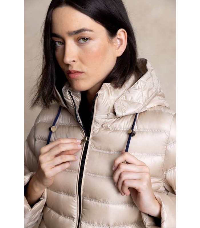 Plumífero Beige Entallado Henry Arroway Mujer