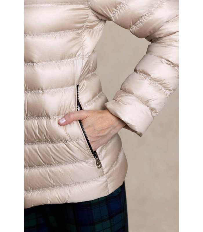 Plumífero Beige Entallado Henry Arroway Mujer