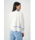 Suéter Blanco Rayas Joseph Ribkoff Mujer