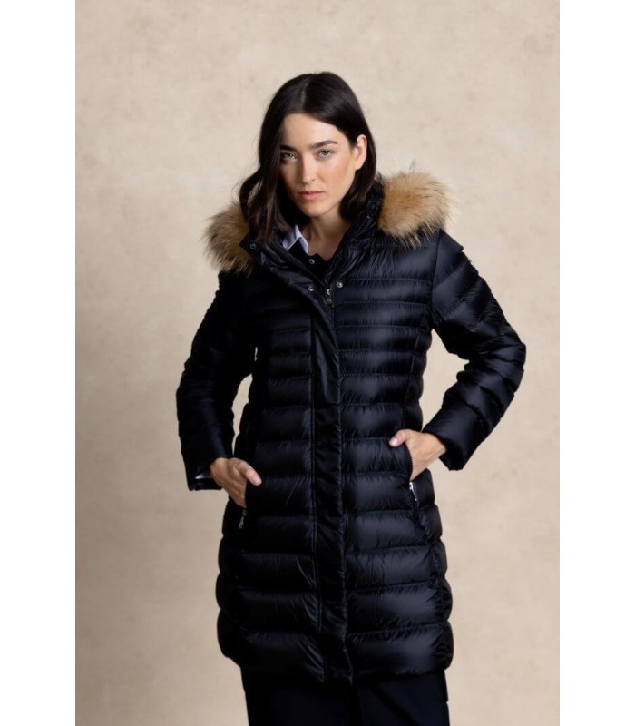 Parka Midi Negra Henry Arroway