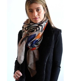 Chal Estampado Cebra Noga Mujer