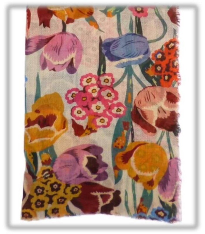 Chal Estampado Flores Noga Mujer