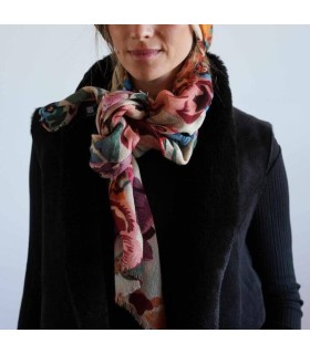 Chal Estampado Flores Noga Mujer