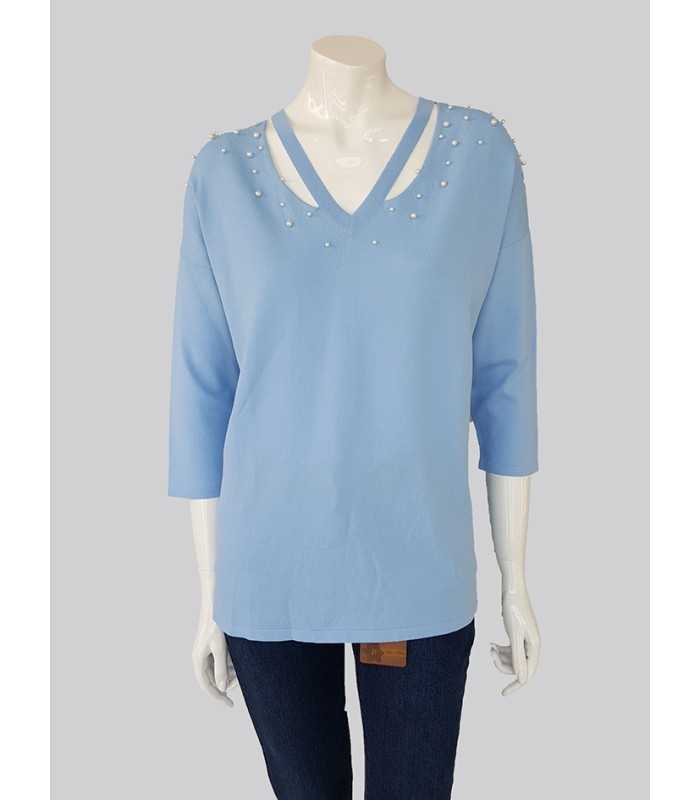 Suéter Azul Mujer Pisonero